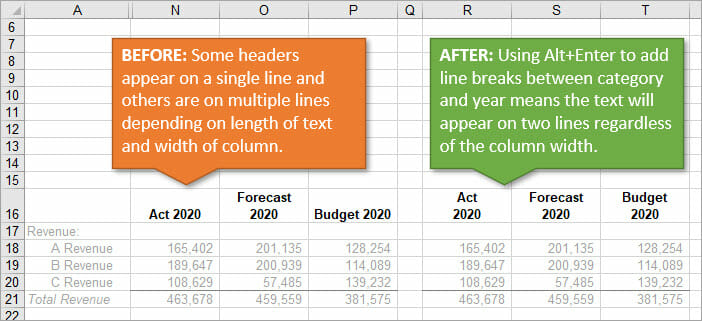replace line breaks in excel for mac
